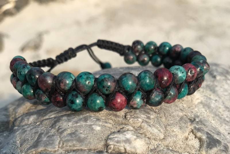 Rubyzoisit Perlen Armband von SKYHANDYCRAFT