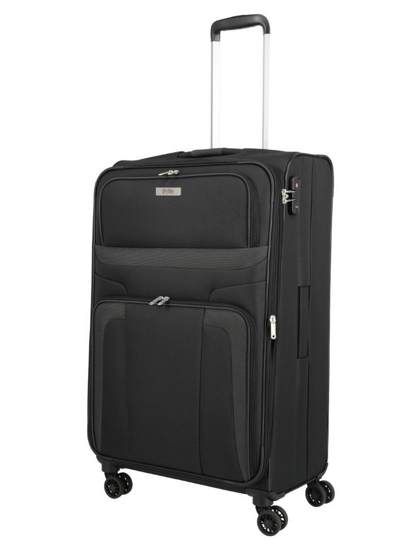 SKYLINE - ORLANDO 4Rad-Weichgepäcktrolley Trolley L Schwarz Schwarz - Gr. - L von SKYLINE