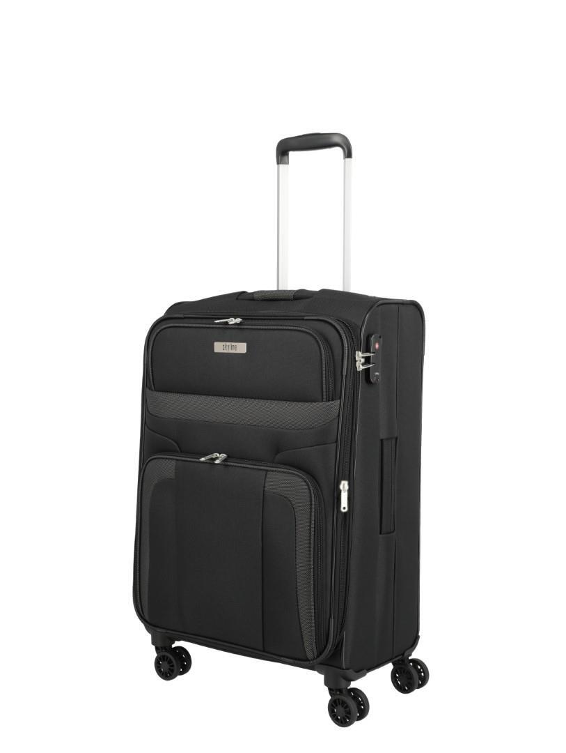 SKYLINE - ORLANDO 4Rad-Weichgepäcktrolley Trolley M Schwarz Schwarz - Gr. - M von SKYLINE