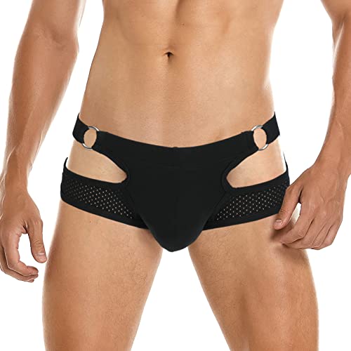 SKYSPER Herren Jock Strap Athletic Supporter For Men Sexy Jockstrap Male Unterwäsche, Sg44-schwarz, Medium von SKYSPER