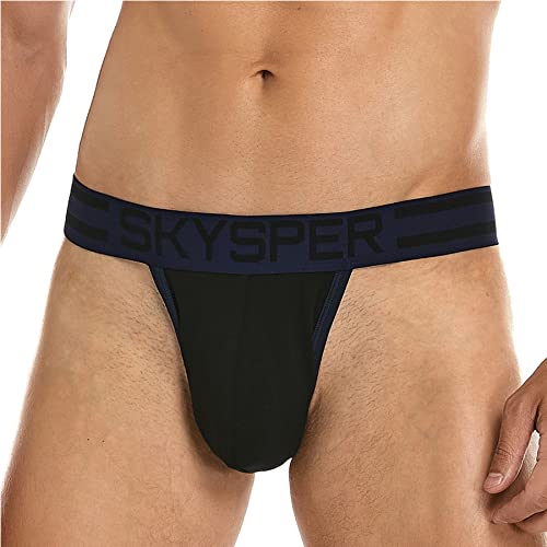 SKYSPER Herren Jockstrap Athletic Supporter für Herren Sexy Jockstrap Herrenunterwäsche, 28SK-Schwarz, XX-Large von SKYSPER