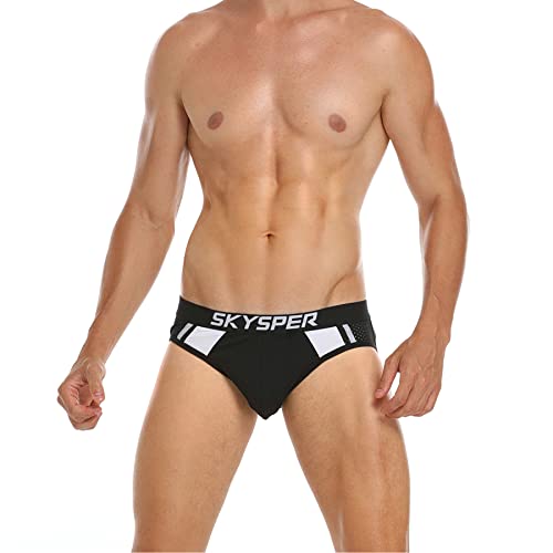 SKYSPER Herren Jockstrap Athletic Supporter für Herren Sexy Jockstrap Herrenunterwäsche, 35SK-Schwarz, XX-Large von SKYSPER