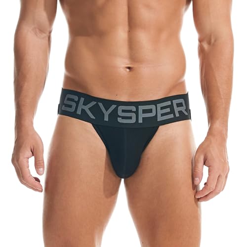 SKYSPER Herren Jockstrap Strings Tanga Boxersshorts Sexy Unterwäsche mit Bein Riemen Männer Sportunterwäsche Sport Unterhose von SKYSPER