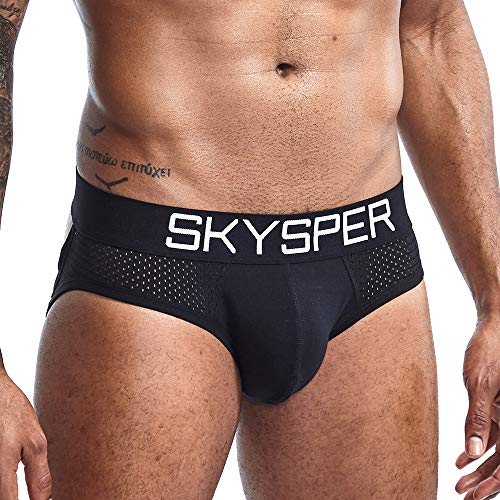 SKYSPER Herren Jockstrap Strings Tanga Boxersshorts Sexy Unterwäsche mit Bein Riemen Männer Sportunterwäsche Sport Unterhose von SKYSPER