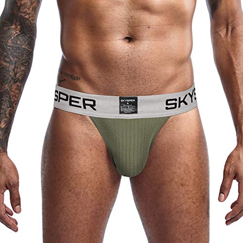 SKYSPER Jockstrap Herren Sport Strings Unterhosen Tanga Männer Boxersshorts Sexy Unterwäsche mit Bein Riemen Sportunterwäsche Unterhose von SKYSPER