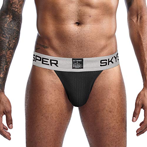 SKYSPER Jockstrap Herren Sport Strings Unterhosen Tanga Männer Boxersshorts Sexy Unterwäsche mit Bein Riemen Sportunterwäsche Unterhose von SKYSPER