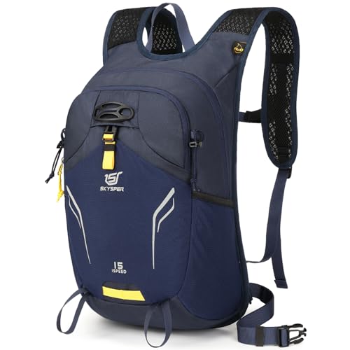 SKYSPER Kleiner Rucksack 15L – Tagesrucksack Wandern, Leichter Wanderrucksack & Fahrradrucksack für Damen und Herren Radfahren Wandern Outdoor Reisen von SKYSPER