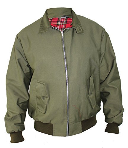 Skytex UK Harrington-Jacke Klassisch/Retro/Mod, in 10 Farben erhältlich, Größen XS-8XL Gr. XXX-Large, olivgrün von SKYTEX UK