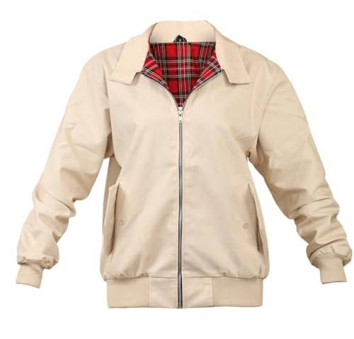 Skytex UK Harrington-Jacke Klassisch/Retro/Mod, in 10 Farben erhältlich, Größen XS-8XL Gr. XXXL, beige von SKYTEX UK