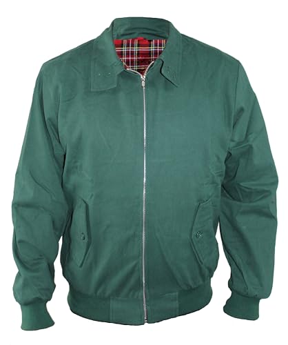Skytex UK Harrington-Jacke Klassisch/Retro/Mod, in 10 Farben erhältlich, Größen XS-8XL Gr. XXXXXL, grün von SKYTEX UK