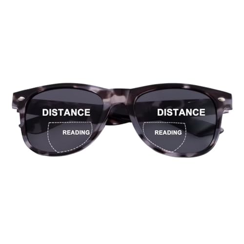 SKYWAY Bifokale Lesesonnenbrille für Damen, Modische Klassische Lesebrille mit Federscharnier, UV400 Schutz Schwarzer Schildpatt +1.0 von SKYWAY