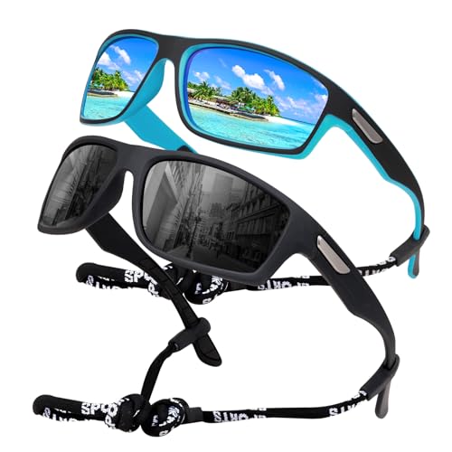 SKYWAY Polarisierte Sonnenbrille Herren, Sportbrille Fahrradbrille Herren Damen zum Baseball Laufen Radfahren Angeln Golfen UV400-Schutz Sonnenbrille von SKYWAY