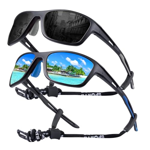 SKYWAY Sonnenbrille Herren Polarisiert, Sport Sonnenbrille Fahrradbrille Herren Damen für Laufen Angeln Fahrrad Golfen UV400-Schutz von SKYWAY