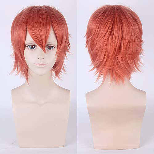 Halloween Fashion Christmas Party Dress Up Wig 30Cm Universal Cos Wig Reverse Curling Face Short Hair Multi-Color Optional Hairy Style Color: 002-46 von SKYXD