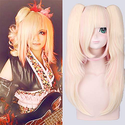 Halloween Fashion Christmas Party Dress Up Wig Cos Wig Jilong Isshiki Day And Gold Powder Gradient Gradient Ponytail Anime Wig 046 von SKYXD