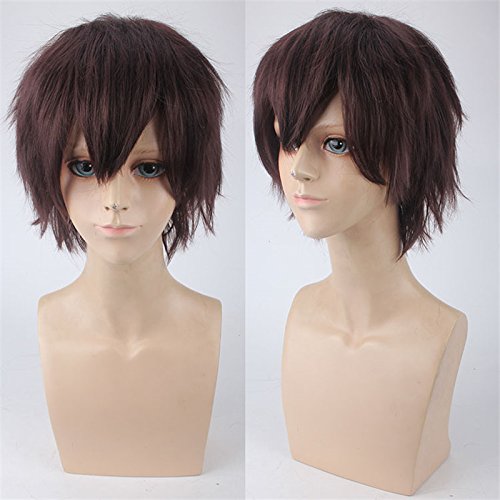 Halloween Fashion Christmas Party Dress Up Wig Cos Wig Juvenile Reverse Warped Short Hair Color Universal Men'S Wig Cosplay Anime Wig Color:Pl-002-17#Dark Brown von SKYXD