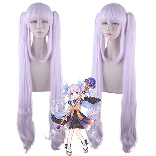 Halloween Fashion Christmas Party Dress Up Wig Cos Wig Princess Link Re:Dive Glacier Mirror Hua Mixed Color Gradient Double Ponytail Roman Roll von SKYXD