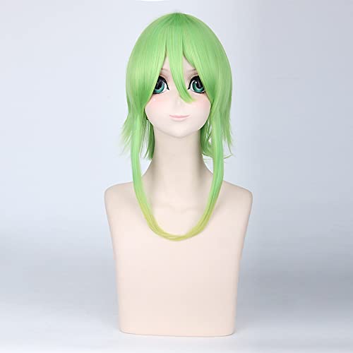 Halloween Fashion Christmas Party Dress Up Wig Cos Wig Yellow-Green Gradient Vocaloid Camellia Gumi Anime Wig Color:Pl-018 von SKYXD