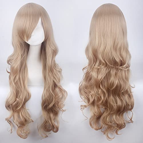 Halloween Fashion Christmas Party Dress Up Wig Cospay Wig 80Cm Long Curly Hair Universal Style Thick Air Curling Face Headgear Color:Jf80-14 von SKYXD