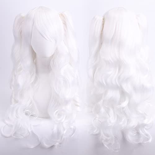 Halloween Fashion Christmas Party Dress Up Wig Cosplay Anime Wig Lolita Cute Lolita Loli Double Ponytail Mouth Clip Long Curly Hair Fake Hair Color:Yn169 von SKYXD