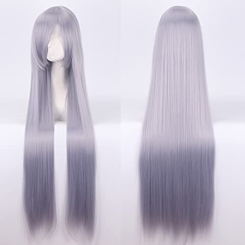 Halloween Fashion Christmas Party Dress Up Wig Cosplay Wig 100Cm Long Straight Hair Black And White Color Universal Styling Cos Costume Straight Hair Wig von SKYXD