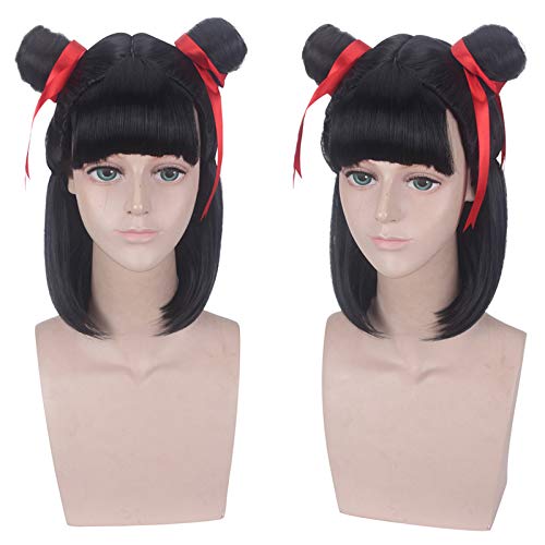 Halloween Fashion Christmas Party Dress Up Wig Nezha'S Devil Boy Came To This World Nezha Cos Wig Ancient Style Double Ball Head Wig von SKYXD