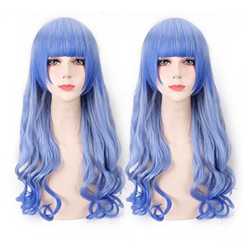 Halloween Fashion Christmas Party Dress Up Wig Soft Sister Daily Air Bangs Lolita Grandma Gray Gradient Cos Wig Pear Flower Head Color:Pl-751 von SKYXD