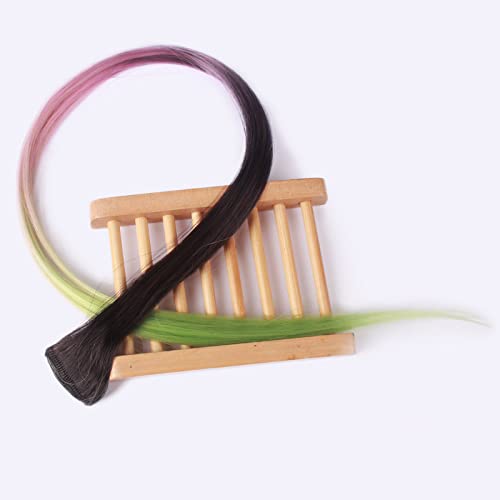 Halloween Fashion Christmas Party Dress Up Wig Wig Hair Piece, Real Hair Piece, Color Hair Piece, Gradient High Temperature Wire, One Piece Hair Piece Color: Gradient No. 7 von SKYXD