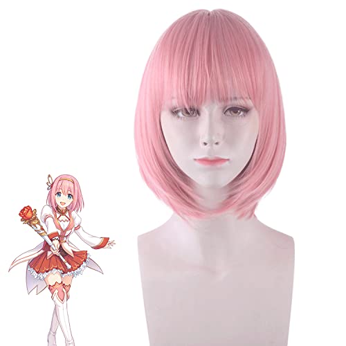 Wig for Carnival Nightlife CluI Party Dress Up Wig Cosplay Wig Princess Link Re:Dive Kusano Yui Princess Pink von SKYXD