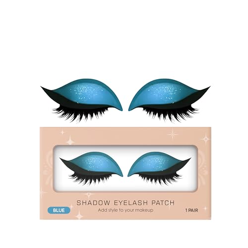 Lazy Eyeshadow Wimpernpatch, 3D wiederverwendbare Augen-Make-up-Aufkleber, 2-in-1 Lidschatten & falsche Wimpern Patch, schnelles Make-up universell für alle Hauttypen (Blue 1Pcs) von SKZKK
