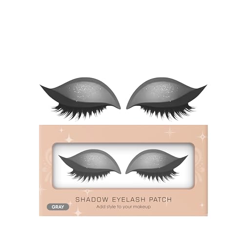 Lazy Eyeshadow Wimpernpatch, 3D wiederverwendbare Augen-Make-up-Aufkleber, 2-in-1 Lidschatten & falsche Wimpern Patch, schnelles Make-up universell für alle Hauttypen (Gray 1Pcs) von SKZKK