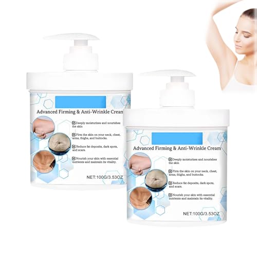 Straffende Anti-Falten-Creme, Lifting- und Festigungs-Körpercreme, einfache Feuchtigkeitscreme für Frauen gegen Alterung, zur Verbesserung schlaffer und feiner Linien bei empfindlicher Haut (2pcs) von SKZKK