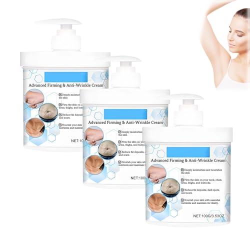 Straffende Anti-Falten-Creme, Lifting- und Festigungs-Körpercreme, einfache Feuchtigkeitscreme für Frauen gegen Alterung, zur Verbesserung schlaffer und feiner Linien bei empfindlicher Haut (3pcs) von SKZKK