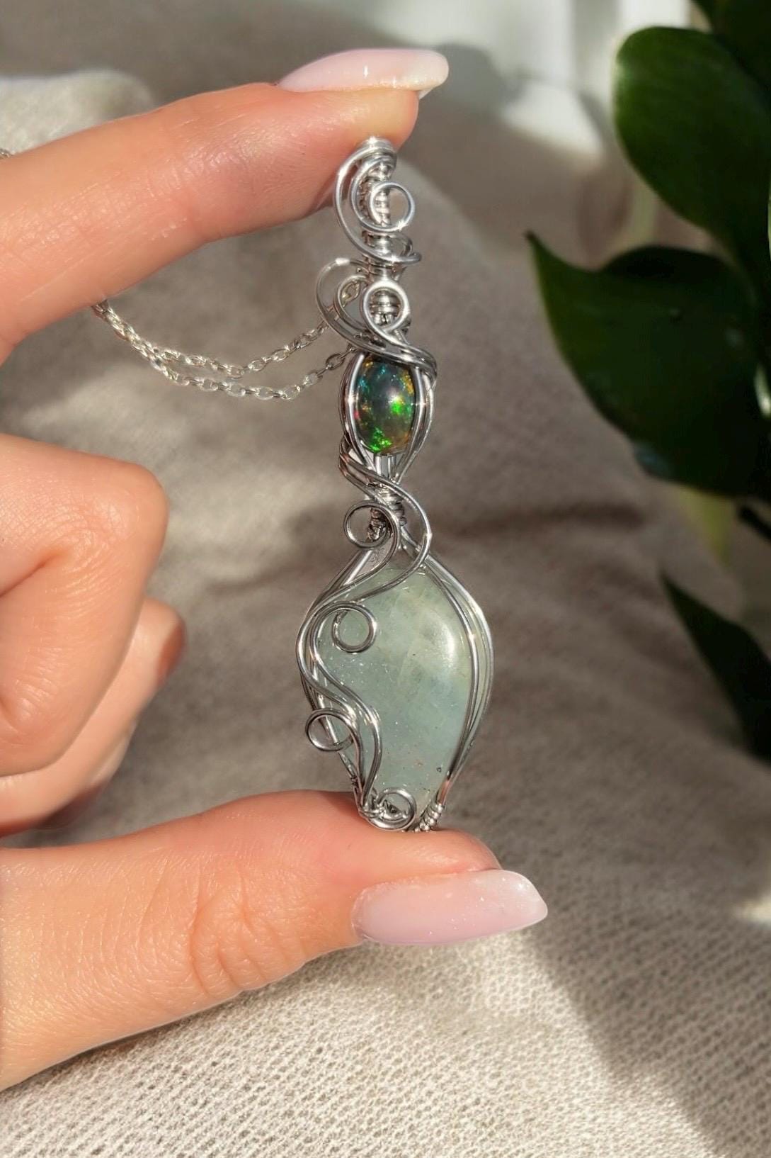 Aquamarin Und Opal - Kette Aquamarin Und Opal - Kette von SKcreating