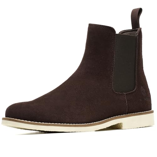 SL-Saint Handgefertigte Klassische Chelsea Stiefel für Männer Mode Echtes Rindsleder Slip On (Braun Lederfutter, Erwachsene, Herren, 39, Numerisch, EU Schuhgrößensystem, M) von SL-Saint
