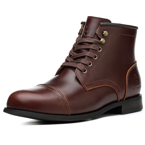 SL-Saint Handgemachte weiche Zehe Herren Klassische Stiefel Wasserdicht-Leder Kuhfell/Wolle Mode Winterschuhe (Braun Lederfutter, Erwachsene, Herren, 41.5, Numerisch, EU Schuhgrößensystem, M) von SL-Saint