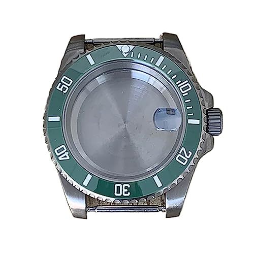SLAVIK Verbessertes Titan-Uhrengehäuse, kompatibel mit NH34 NH35 NH36 Uhrwerk, 40 mm Saphirspiegel-Titangehäuse, Herrenuhr-Modifikationsteil (Color : 09 Green) von SLAVIK