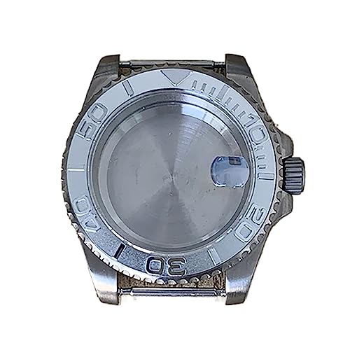SLAVIK Verbessertes Titan-Uhrengehäuse, kompatibel mit NH34 NH35 NH36 Uhrwerk, 40 mm Saphirspiegel-Titangehäuse, Herrenuhr-Modifikationsteil (Color : 20 Convex Steel) von SLAVIK