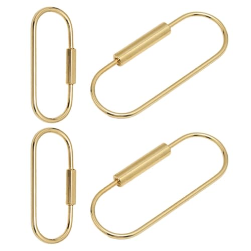 SLAXJNE 4 Stück Spannschlösser, Schraubschlösser, Zylindrische Und Sechseckige Schlösser, Einfache Schlüsselschlösser, Retro-Schlüsselanhänger, Schraubdrahtschnallen, Kreative Messingschlösser von SLAXJNE