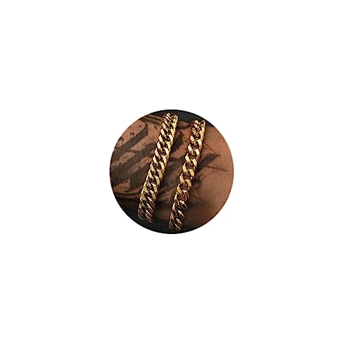 2pcs Edelstahlarmbänder für Männer Gold Silber Kubanglied Figaro Seilkette Armband Set Bordsteine ​​Breite Robust von SLCHJX
