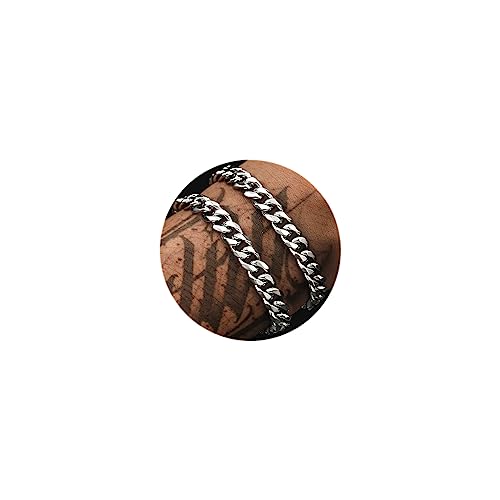 2pcs Edelstahlarmbänder für Männer Gold Silber Kubanglied Figaro Seilkette Armband Set Bordsteine Breite Robust 2pcs Edelstahlarmbänder für Männer Gold Silber Kubanglied Figaro Seilkette Armband Set Bordsteine Breite Robust von SLCHJX