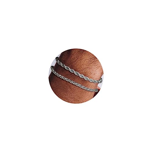 2pcs Edelstahlarmbänder für Männer Gold Silber Kubanglied Figaro Seilkette Armband Set Bordsteine Breite Robust 2pcs Edelstahlarmbänder für Männer Gold Silber Kubanglied Figaro Seilkette Armband Set Bordsteine Breite Robust von SLCHJX