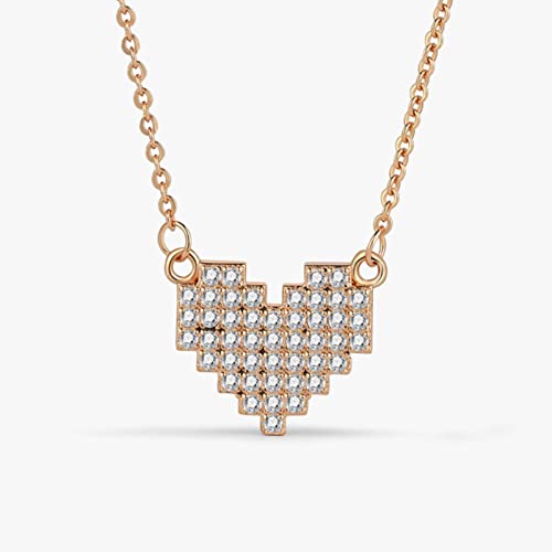 925 Silber Herz einfach und vielseitig Colarmbone Kette für Frauen Halskette Mode Schmuck Hochzeitsfeier Geburtstagsgeschenkgold von SLCHJX