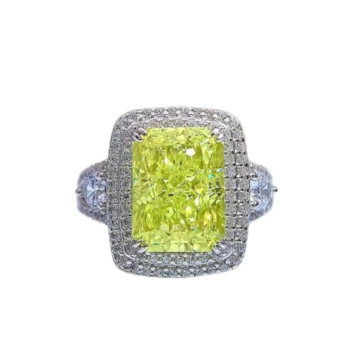 925 Sterling Silber 8 * 11mm Olivengrün -Carbon -Diamantringe für Frauen funkelnde Hochzeit Schmuck von SLCHJX