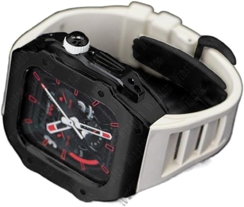 Edelstahl -Wachkoffer und Gummi -Uhrenband -Männer RM -Mod -Kit ， für Ultra 8 7 6 5 Se 49mm 45mm 44mm Serie Watch DIY Upgrade ， Modification Kit Gummi -Uhrengurt von SLCHJX
