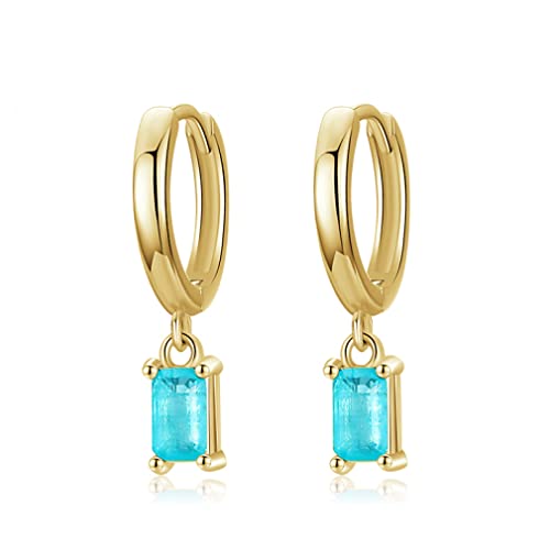 Exquisite Turmaline -Reifenoop -Ohrringe echter Rechteck -Ohrring für Frauen feiner Schmuck Exquisite Turmaline -Reifenoop -Ohrringe echter Rechteck -Ohrring für Frauen feiner Schmuck von SLCHJX