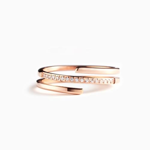 Frauen in iNS Style Light Luxus S925 Sterling Silber Doppelschicht Kreuz Ring Minimalist Ring Schmuck Vorschlag Geburtstag Geschenk von SLCHJX