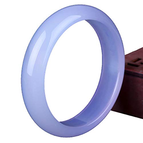 Frauenarmband, Damen Jade Armreifen, natürlicher Quarzit hellblau Jadeit Jade Round Armreifen Armband, Schmuck Modeaccessoires Mann Frau, 56-62 mm, 56-58 mm, von SLCHJX