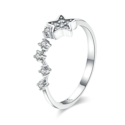 Funkelnder Geheimnis der Sterne klare Fingerringe für Frauen Hochzeit Engagement Schmuck von SLCHJX