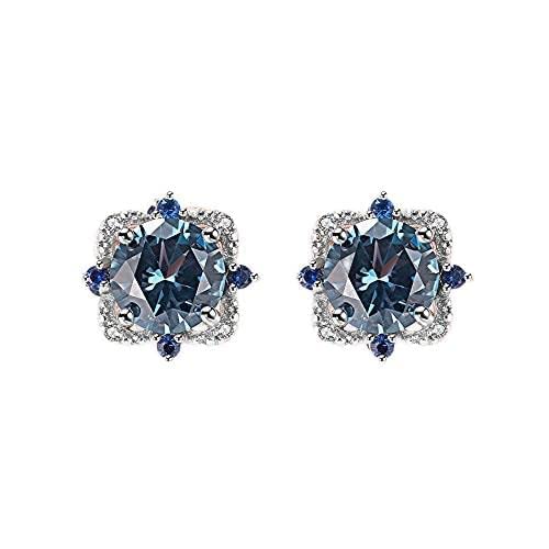 Gestüt Ohrringe Frauen Blue Topaz Cield Edelsteinhochzeit Schmuckzubehör erzeugt von SLCHJX